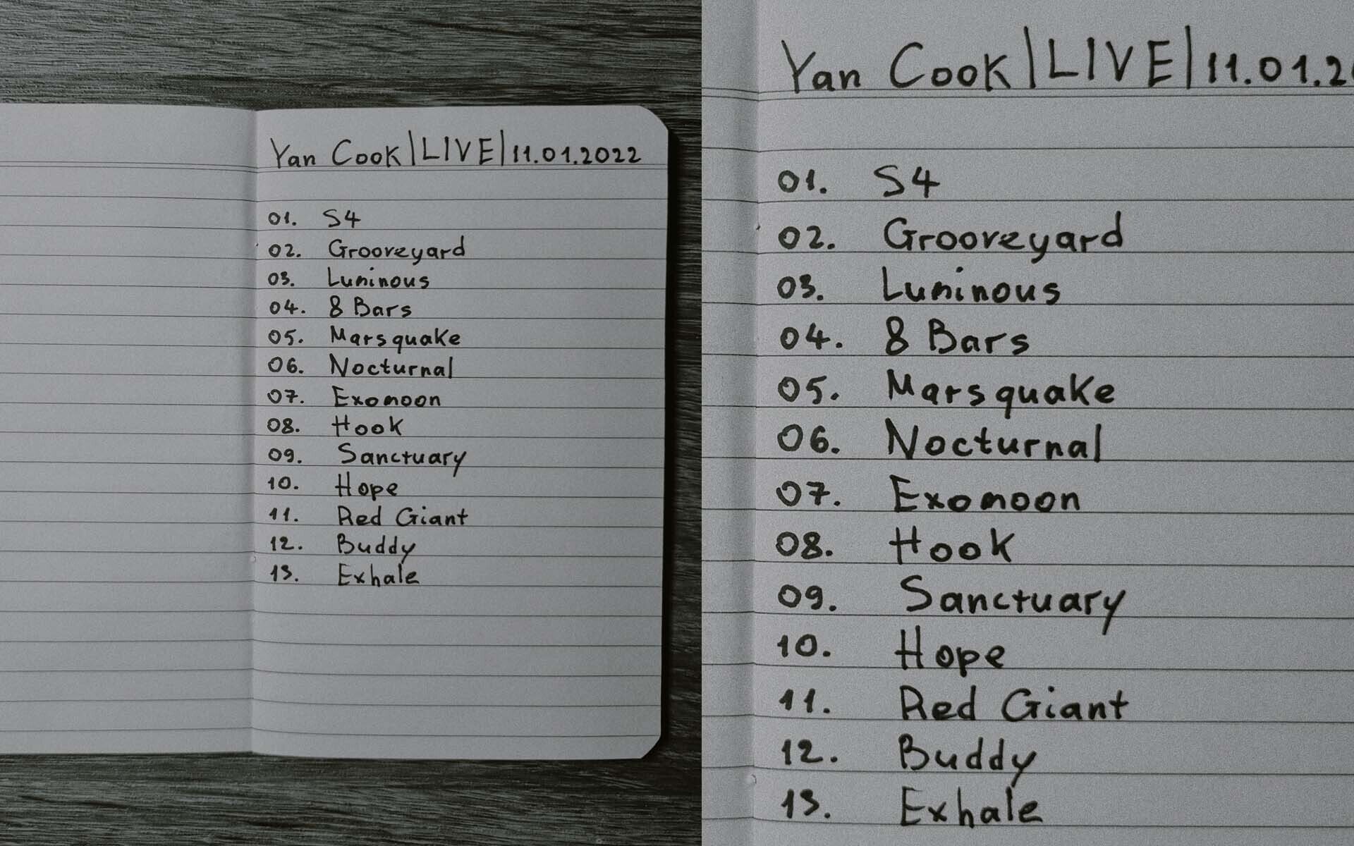 Yan Cook Tracklist